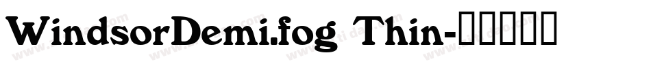 WindsorDemi.fog Thin字体转换